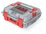 Chest; tool case; grey; polymer; C BLOCK ALU LOG; 450x380x168mm KISTENBERG