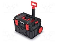 Chest; tool case; with wheels; black; polymer; X BLOCK LOG; IP55 KISTENBERG