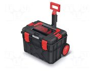 Chest; tool case; with wheels; black; polymer; X BLOCK ALU LOG KISTENBERG