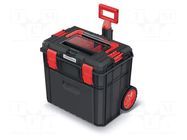 Chest; tool case; with wheels; black; polymer; X BLOCK ALU LOG KISTENBERG