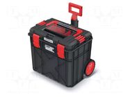 Chest; tool case; with wheels; black; polymer; X BLOCK ALU LOG KISTENBERG