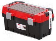 Box; tool case; black-red; polymer; EVO; 476x260x256mm; 12kg; EVO50 KISTENBERG