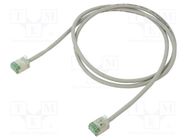 Patch cord; U/FTP; Cat 8.1; stranded; Cu; LSZH; grey; 1m; 32AWG Goobay