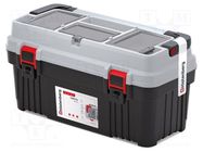 Box; tool case; black-gray; polymer; OPTIMA; 586x296x305mm; 25kg KISTENBERG