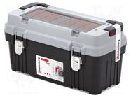 Box; tool case; black-gray; polymer; OPTIMA; 586x296x305mm; 25kg KISTENBERG