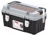 Box; tool case; black-gray; polymer; OPTIMA; 470x256x238mm; 13kg KISTENBERG