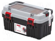 Box; tool case; black-gray; polymer; OPTIMA; 470x256x238mm; 13kg KISTENBERG