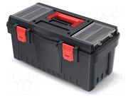 Chest; tool case; black; polymer; DARK; 548x273x260mm; 12kg KISTENBERG