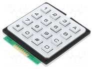 Keypad: metal; No.of butt: 16; none; metal; 200mΩ; 1.2N; 20mA; W: 65mm ACCORD