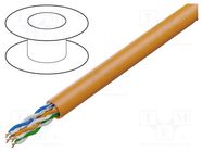 Wire; U/UTP; 4x2x24AWG; wire; CCA; PVC; orange; 305m; Øcable: 5.2mm LANBERG