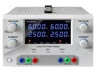 Power supply: laboratory; multi-channel; Ch: 2; 0÷60VDC; 0÷2.5A PEAKTECH