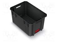 Container: transportation; polymer; black; 544x362x300mm; 50kg KISTENBERG