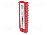 Container: cuvette; red; high; 105x50x97mm; 10pcs; TAGER BOX KISTENBERG