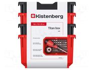 Container: cuvette; black,red; 156x110x90mm; 4pcs; TITAN KISTENBERG