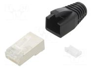 Connector: RJ45; plug; PIN: 8; Cat: 6; shielded,with strain relief MH CONNECTORS