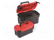 Chest; tool case; red; SMART; 380x234x225mm; 2pcs. KISTENBERG