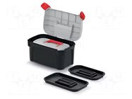 Chest; tool case; grey; SMART; 380x234x225mm; 2pcs. KISTENBERG