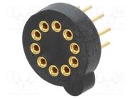 Socket: transistors; PIN: 10; THT; gold-plated; TO5 FISCHER ELEKTRONIK