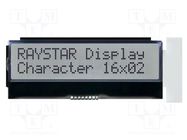 Display: LCD; alphanumeric; COG,FSTN Positive; 16x2; LED; PIN: 8 