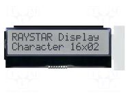 Display: LCD; alphanumeric; COG,FSTN Positive; 16x2; LED; PIN: 8 RAYSTAR OPTRONICS