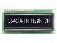 Display: LCD; alphanumeric; VA Negative; 16x1; 80x36x13.5mm; LED RAYSTAR OPTRONICS