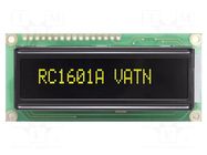 Display: LCD; alphanumeric; VA Negative; 16x1; 80x36x13.5mm; LED RAYSTAR OPTRONICS