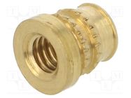 Threaded insert; brass; M4; BN 37901; L: 5.6mm; for plastic TAPPEX