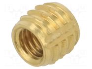 Threaded insert; brass; M5; L: 6.4mm; Features: duroplast; TRISERT® TAPPEX