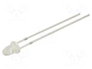 LED; white; 3mm; 60000÷70000mcd; 15°; Front: convex; 2.7÷3VDC; 150mW OPTOSUPPLY