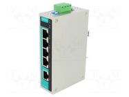 Switch Ethernet; unmanaged; Number of ports: 5; 9.6÷60VDC; RJ45 MOXA