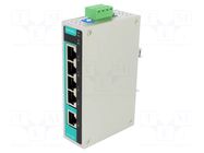 Switch Ethernet; unmanaged; Number of ports: 5; 9.6÷60VDC; RJ45 MOXA