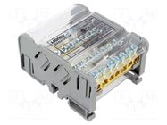 Splice terminal: distribution block; 100A; screw terminal; grey MOREK