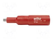 Adapter; insulated; Mounting: 1/4",3/8" WIHA