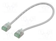 Patch cord; U/FTP; Cat 8.1; stranded; Cu; LSZH; grey; 0.25m; 32AWG Goobay