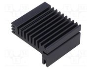 Heatsink: extruded; grilled; transistors; black; L: 50mm; W: 55mm FISCHER ELEKTRONIK