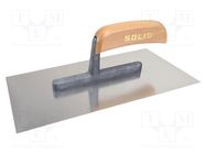 Finishing trowel; L: 270mm; W: 130mm; Handle material: wood SOLID TOOLS