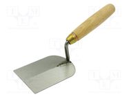 Trowel; L: 270mm; W: 80mm; carbon steel; Handle material: wood SOLID TOOLS