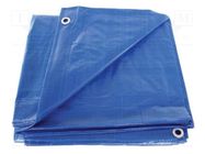 Tarpaulin; L: 3m; Width: 2m; blue; with metal rings; 60g/m2; 6m2 SOLID TOOLS