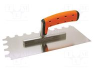 Notch trowel; L: 270mm; W: 130mm SOLID TOOLS