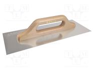 Finishing trowel; L: 380mm; W: 130mm; stainless steel SOLID TOOLS