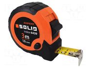 Measuring tape; L: 3m; Width: 16mm SOLID TOOLS