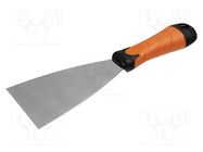 Putty knife; 80mm; stainless steel; Handle material: ABS SOLID TOOLS