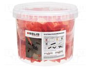 Clip; 1mm; the tile leveling system; standard; bucket; 440pcs. SOLID TOOLS