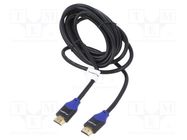 Cable; HDMI 2.0; HDMI plug,both sides; PVC; 1.8m; black; 30AWG LANBERG