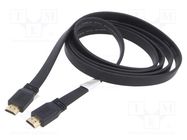 Cable; HDMI 2.0; HDMI plug,both sides; PVC; 3m; black; 28AWG LANBERG