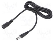 Cable; 2x0.5mm2; DC 5,5/2,1 plug,DC 5,5/2,1 socket; straight POS