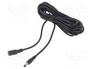 Cable; 2x0.5mm2; DC 5,5/2,1 plug,DC 5,5/2,1 socket; straight POS