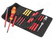 Kit: screwdrivers; insulated; 1kVAC; bag; 18pcs. WERA