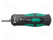 Screwdriver: torque; 147.5mm; 1÷3Nm; Holder: C6,3mm,E6,3mm; 1/4" WERA