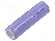 Re-battery: Li-Ion; 18650,MR18650; 3.6V; 3500mAh; Ø18.55x65.1mm BAK BATTERY